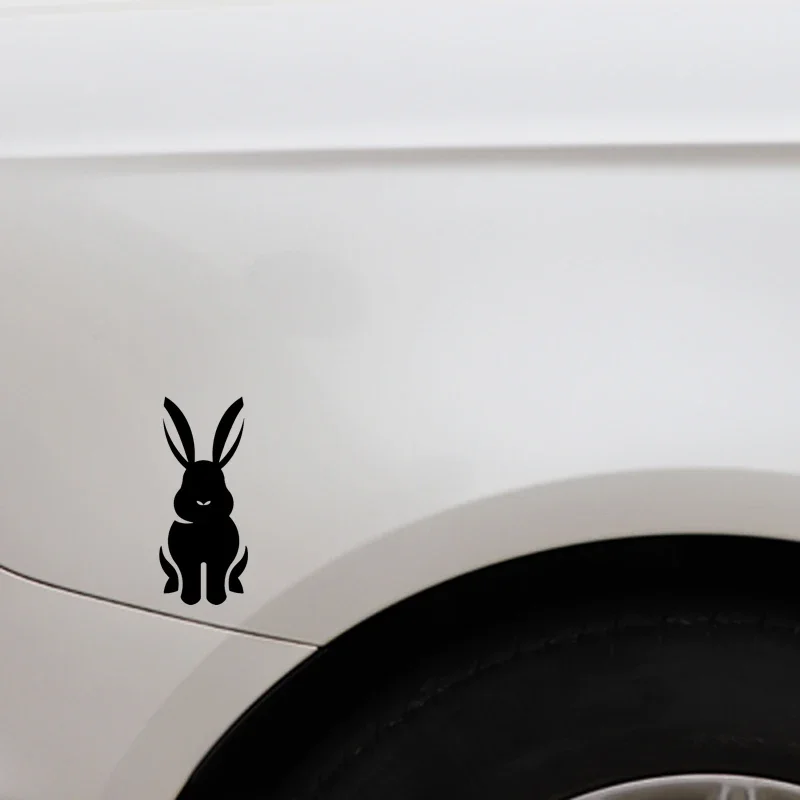 Car Stickers Personalized Creative Stickers Car Decoration Cute Rabbit Pattern Stickers Waterproof and Sunscreen PVC 16*7cm