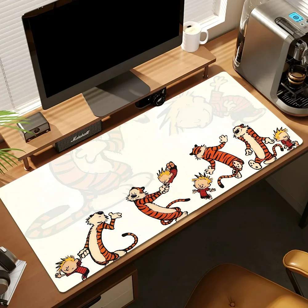 C-calvin anime cute Mouse Pad Desk Mat Large Non-slip Anti-fray Keyboard Ergonomic Office Rubber PC Home Custom