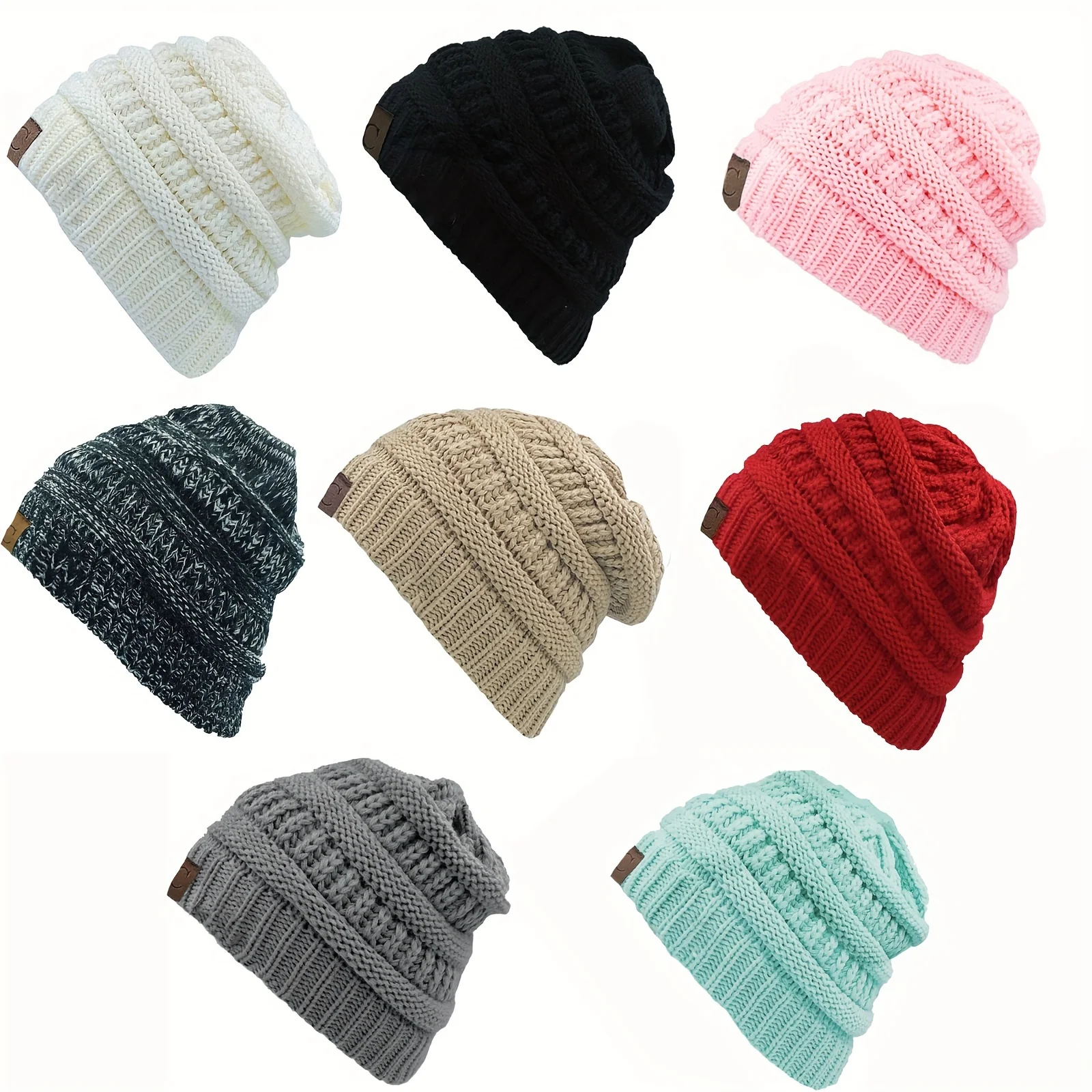Bonnet en tricot tendance pour femme, nouveau style européen populaire, bonnet en tricot torsadé en laine, accessoire de mode