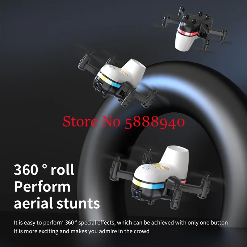 4K HD Dual Camera Mini Portable WIFI FPV Remote Control Helicopter 2.4G Land Air Dual Mode Optical Flow App Control RC Drone Toy