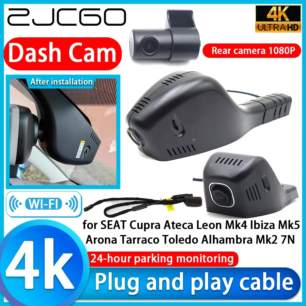 

Recorder 4K UHD Plug and Play DVR Dash Cam for SEAT Cupra Ateca Leon Mk4 Ibiza Mk5 Arona Tarraco Toledo Alhambra Mk2 7N