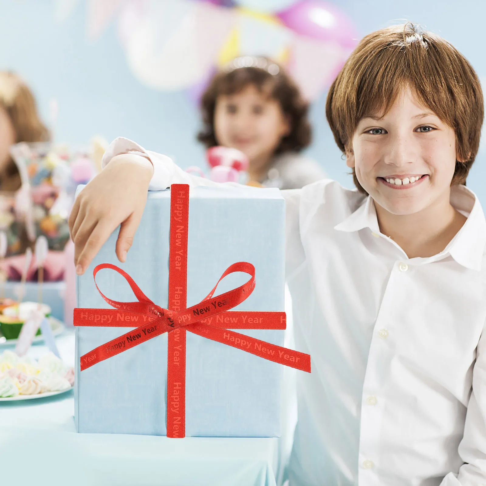 

Festive Decoration Ribbon Crafted Red Cuttable Package Ribbon for New Year Gift Wrapping Home Decor Art Crafts Wreath DIY