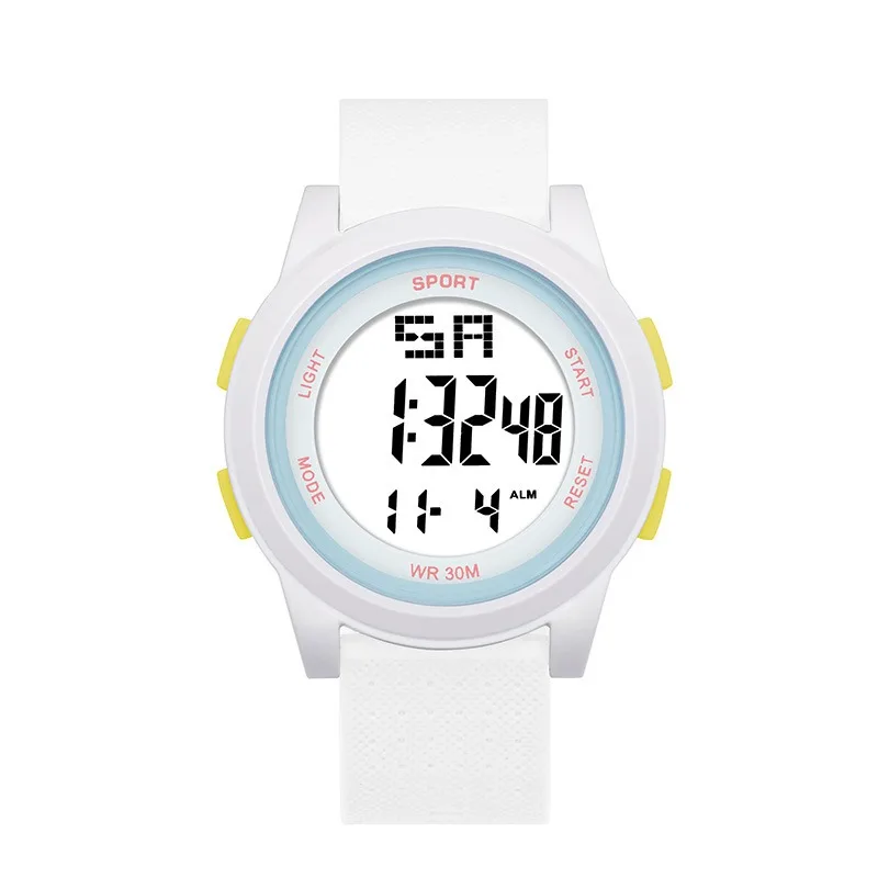 Candy reloj electrónico para niños, reloj despertador con luz nocturna, deportivo, a la moda, regalo para niñas y niños