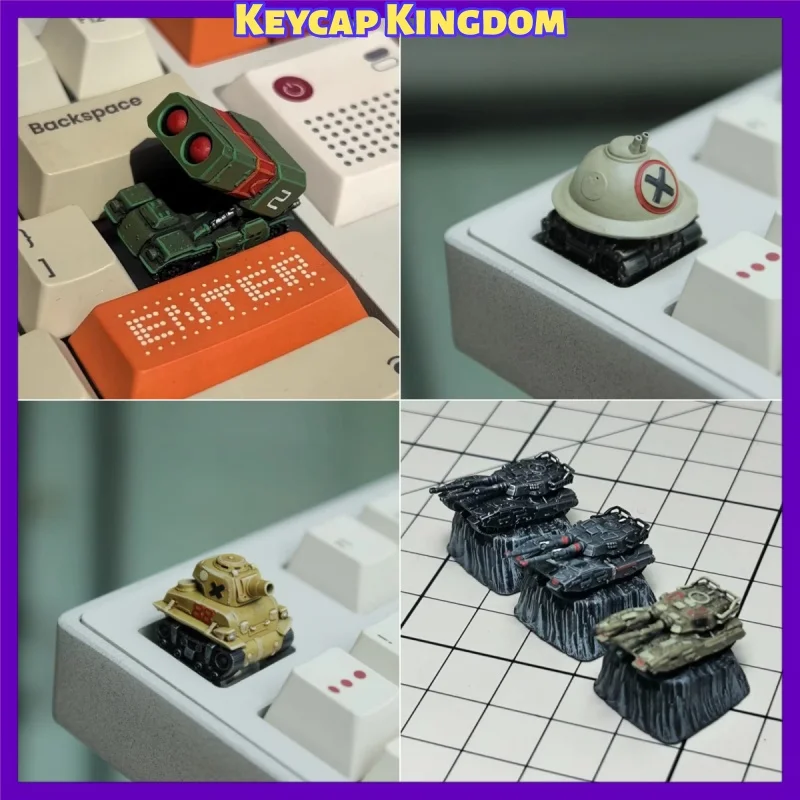 NEW Metal Slug Tank Custom Keycap Creative Resin Artisan Keycap Cartoon Gaming Mechanical Keyboard Accessory Gamer Ideal Gift