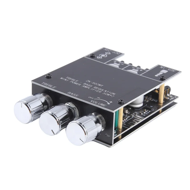 -MEOF ZK-502MT 502L บลูทูธเครื่องขยายเสียง 2.0 Channel High Power Audio สเตอริโอเครื่องขยายเสียง 2X50w Bass Sound AMP