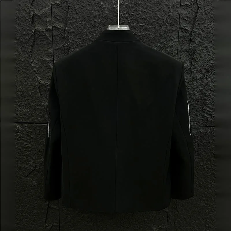 WVGA Primavera Autunno New Man Tide High Street China-Chic Colletto alla coreana Abito-Cappotto Design di nicchia Diamond Chic Blazer casual Ins W8616