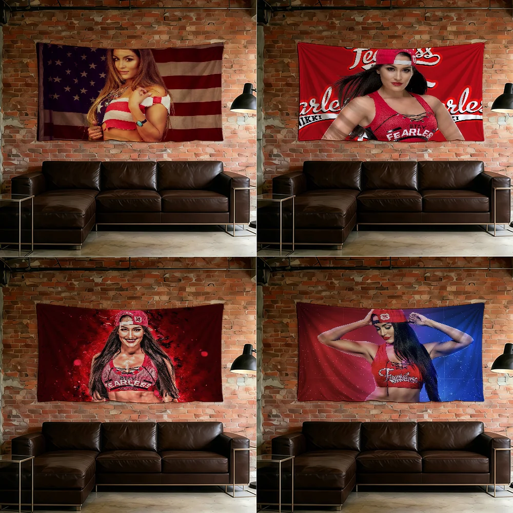 Wrestler N-Nikki Bella flag For Room Dorm Camping Picnic Art Style Garage Bar wall Decoration Banner