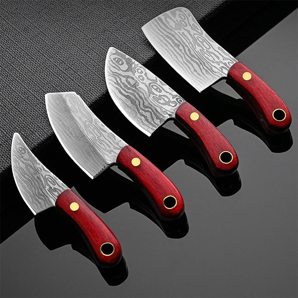 Outdoor Mini Kitchen Knife Keychain Unboxing Portable Wine Bottle Opening Small Blade Paper Cutting EDC Fixed Blade Knife