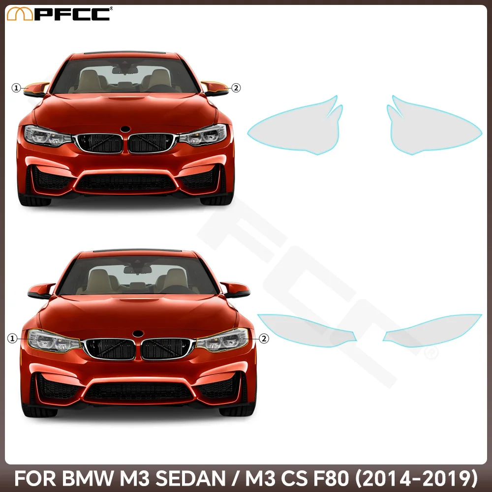 

Car Headlight Tint Black Protective Film Protection Transparent TPU Sticker For BMW M3 F80 M4 F82 F83 CS Coupe Accessories