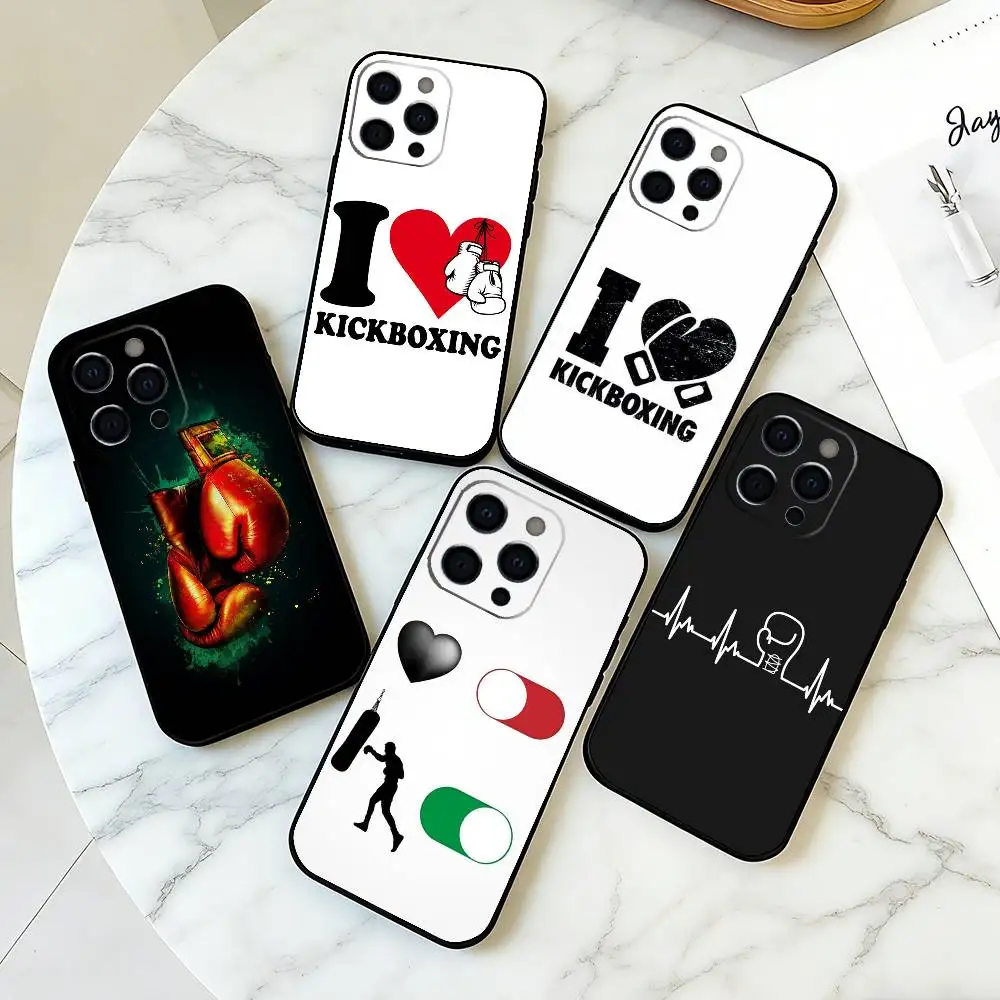 

C-Cool Boxing S-Sport Phone Case For iPhone 17,16,15,14,13,12,11 Plus,Pro Max,XS,Soft Silicone Black Cover