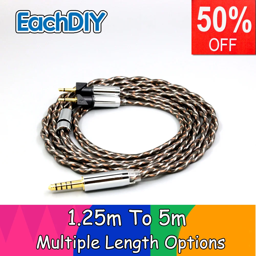 

TypeX 25AWG Litz Shielding 7n OCC Earphone Cable For Abyss Diana v2 phi TC X1226lite 1:1 headphone pin LN008884