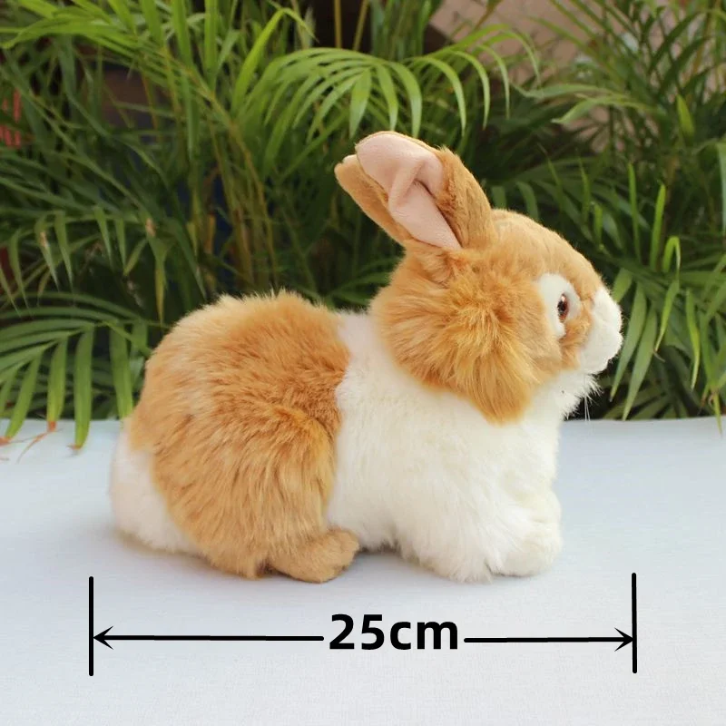 Realistic Dutch Bunny High Fidelity Cute Rabbit Plushie Rabbits Plush Toys Lifelike Animals Simulation Stuffed Doll Toy Gifts