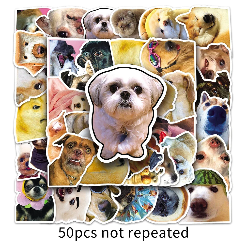 10/30/50PCS Dog MEME Funny Sticker Decals Waterproof Decoration Phone Luggage Fridge Laptop Car Cute Animal Sticker Toy Gift