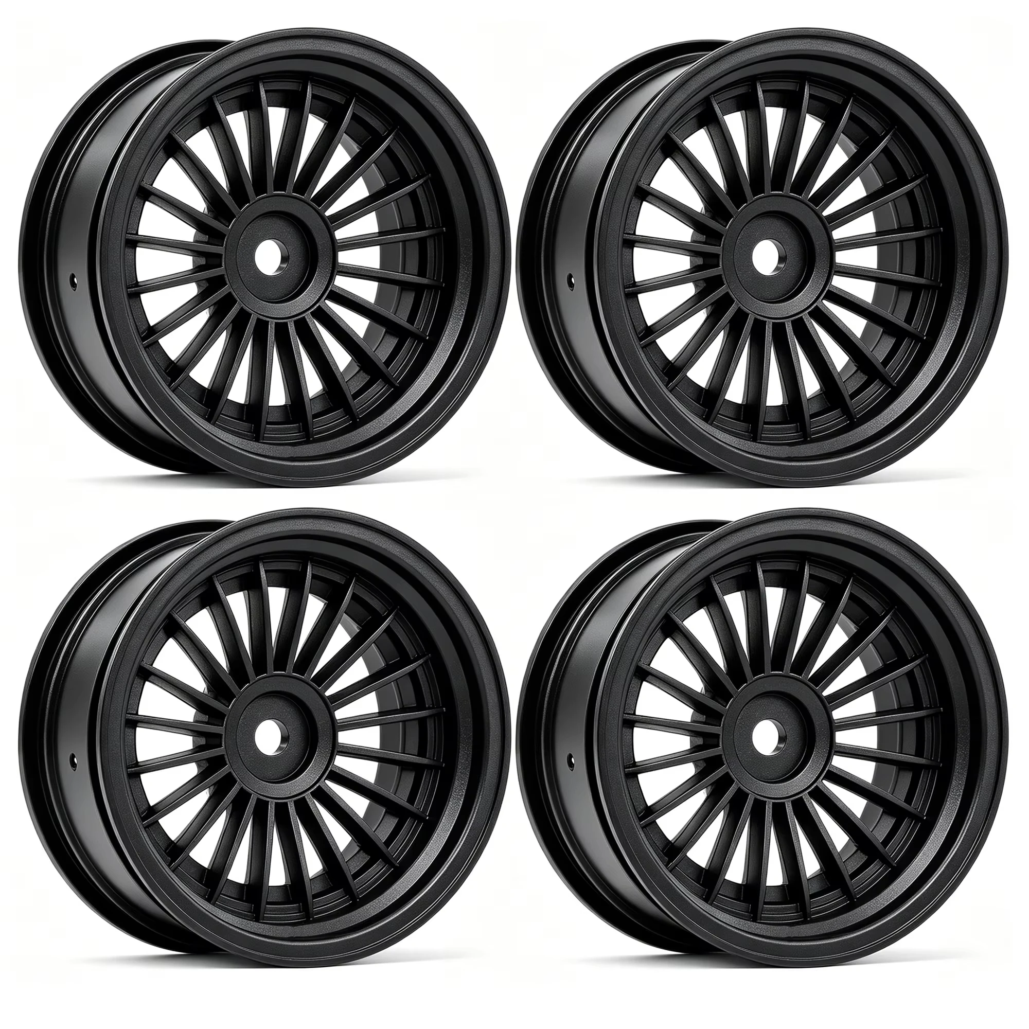

1/10 RC Rally Racing Wheels 12mm Hex Hard Plastic On Road Hubs Rims for 1:10 TT01 TT02 XV01 A959 PTG2 HPI KYOSHO HSP PTG2