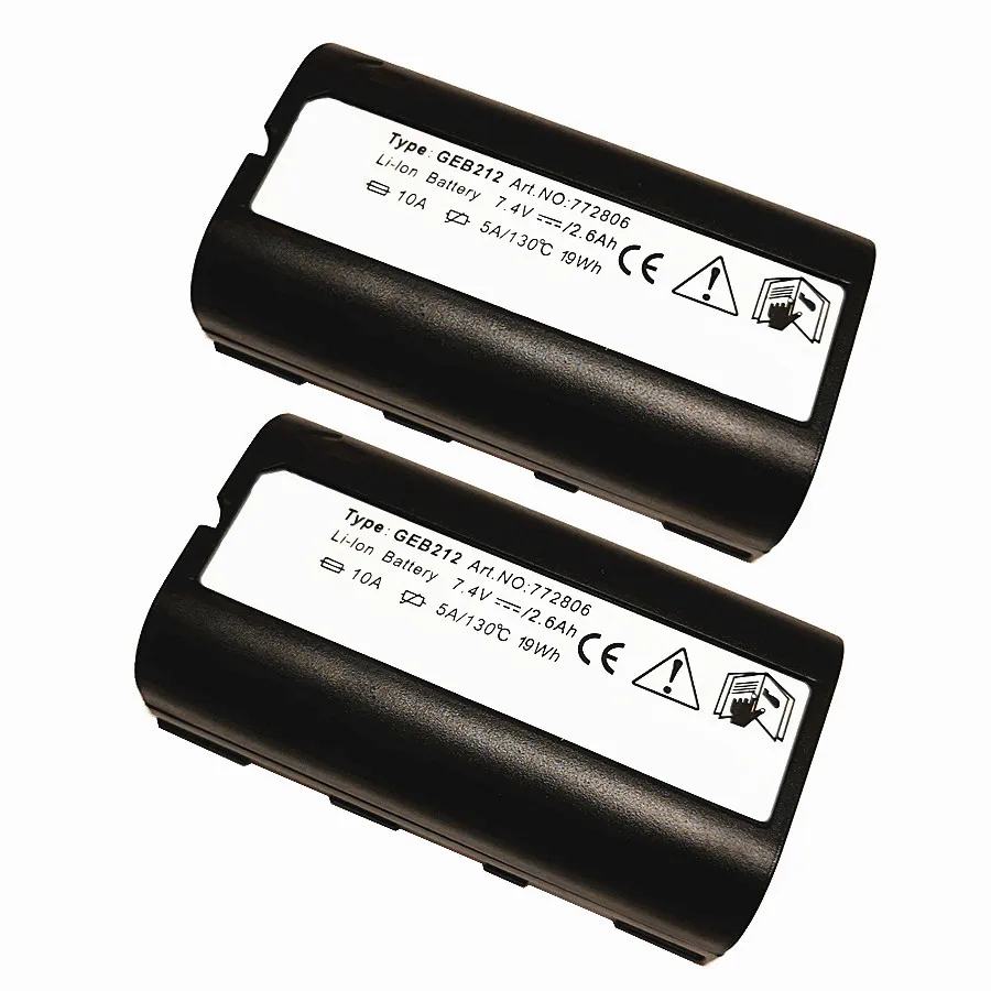 

2pcs GEB212 battery Compatible for total stations 2600mAh 7.2V surveying instrument ATX1200 RX1200 GPS GRX1200