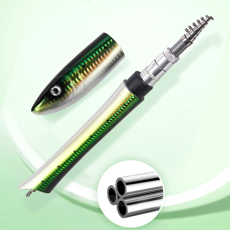 Caña de pescar extensible WEIHE – Portátil con carrete integrado - imagen 5