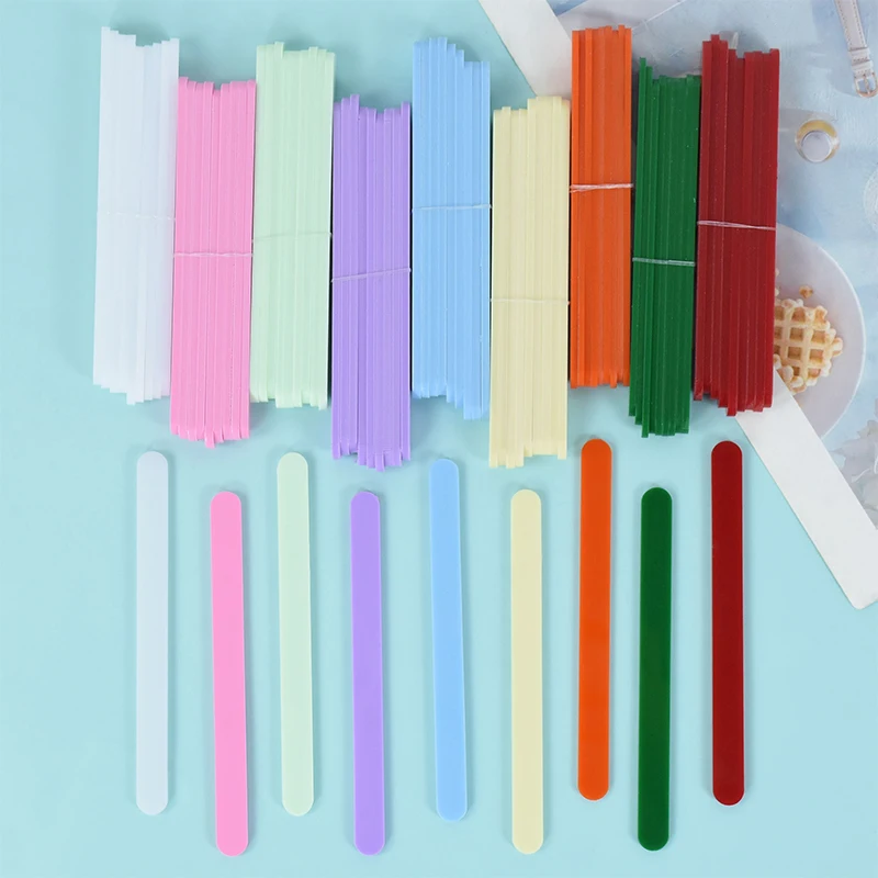 

10 Pcs/Lot 11.7*1cm Acrylic Ice Cream Pop Popsicle Sticks Kids Handmade Crafts DIY Lollipop Popsicle Accessories Macaron Color