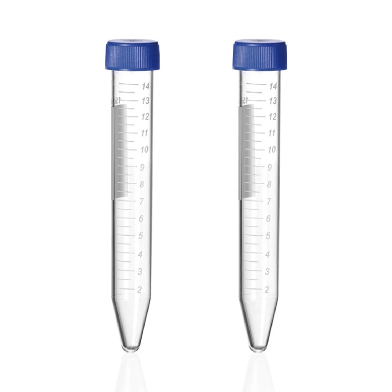 15ml Conical Bottom Centrifuge Tubes Screw Cap Lab Consumables Polystyrene Test Tubes Single Color Printing