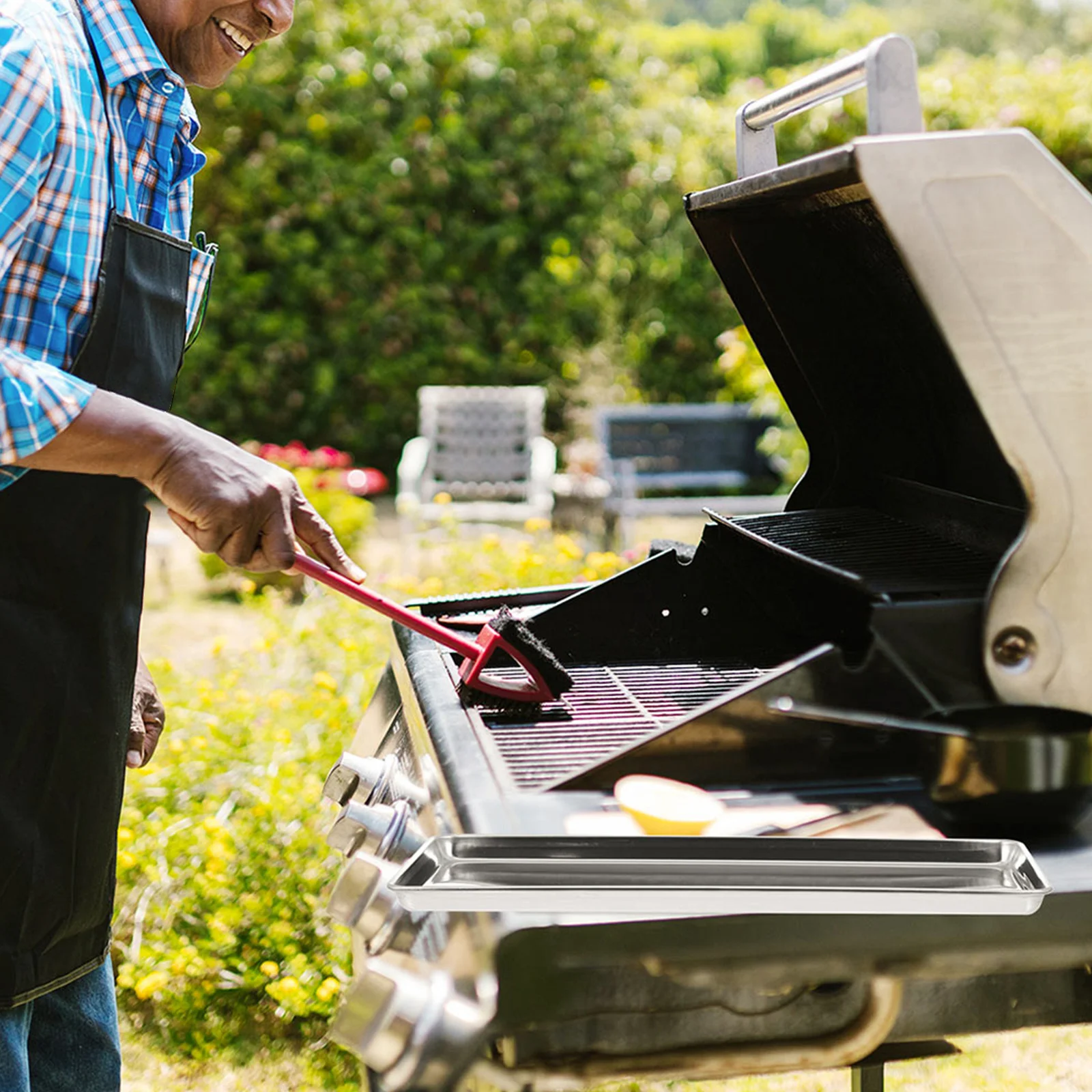 Stainless Steel Rectangular Plate Cold Noodle Snack Food Tray Kitchen Storage Party Plate Dessert Storage Tray