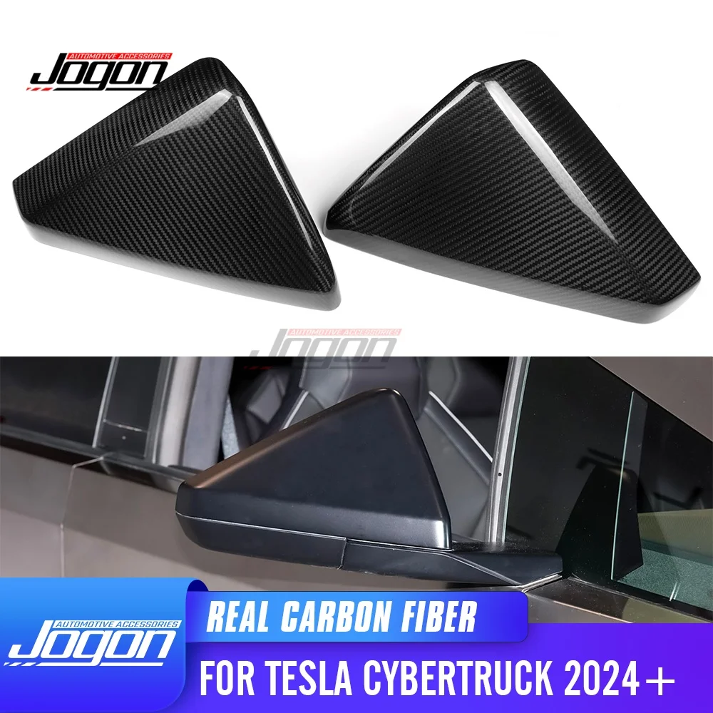 

For Tesla Cybertruck Cyberbeast 2024 2025 Carbon Fiber Exterior Car Side Wing Rear View Mirror Caps Rearview Mirror Cover Trim