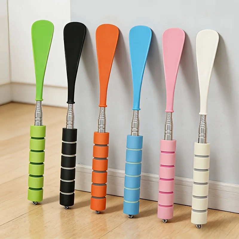 2 pieces of telescopic shoehorn, extendable shoe-pulling aid, portable shoehorn