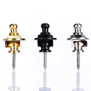 2 pcs low strap belt Skidproof Straglock lock pegs pins, guitar strap buttons Metal pins guitar accessories (size M) 10 Main Sales Tarrachas Guitar with lock - №1