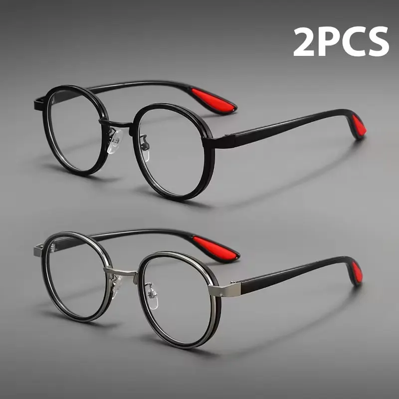 2-Pack 2-Pack of Fashionable Round Classic Style Luxury Small-Frame Trendy Business-Style High-Definition Reading Glasses, Lightweight and Portable, Suitable for Daily Use at Home, Office, or When Going Out, Available in Prescriptions from +1.0 to +4.0 - Aliexpress Deal