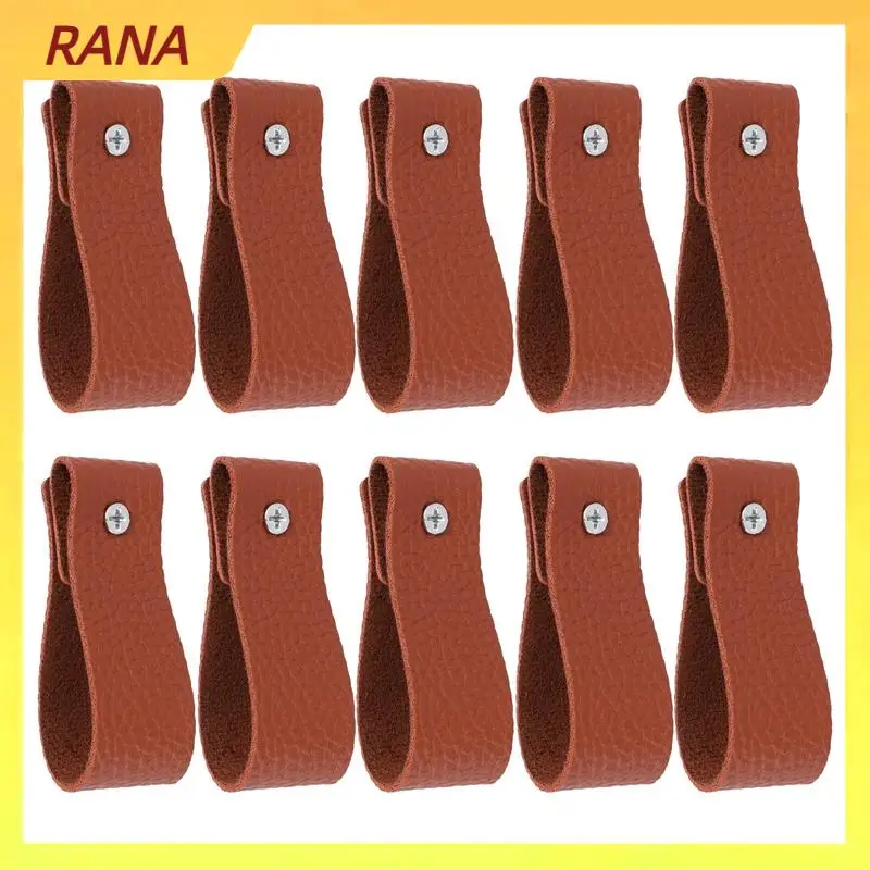 

RANA 10 шт. настенные крючки, держатель для карнизов из искусственной кожи, кожаные ремни для подвесного кронштейна DIY домашний крючок для хранения настенный бохо