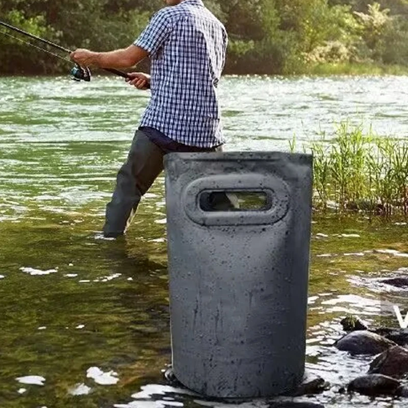 

Versatile Folding Water Bucket with Handle for Home and Outdoor Use - Collapsible Fishing Pail for Portable Storage 15L-20L