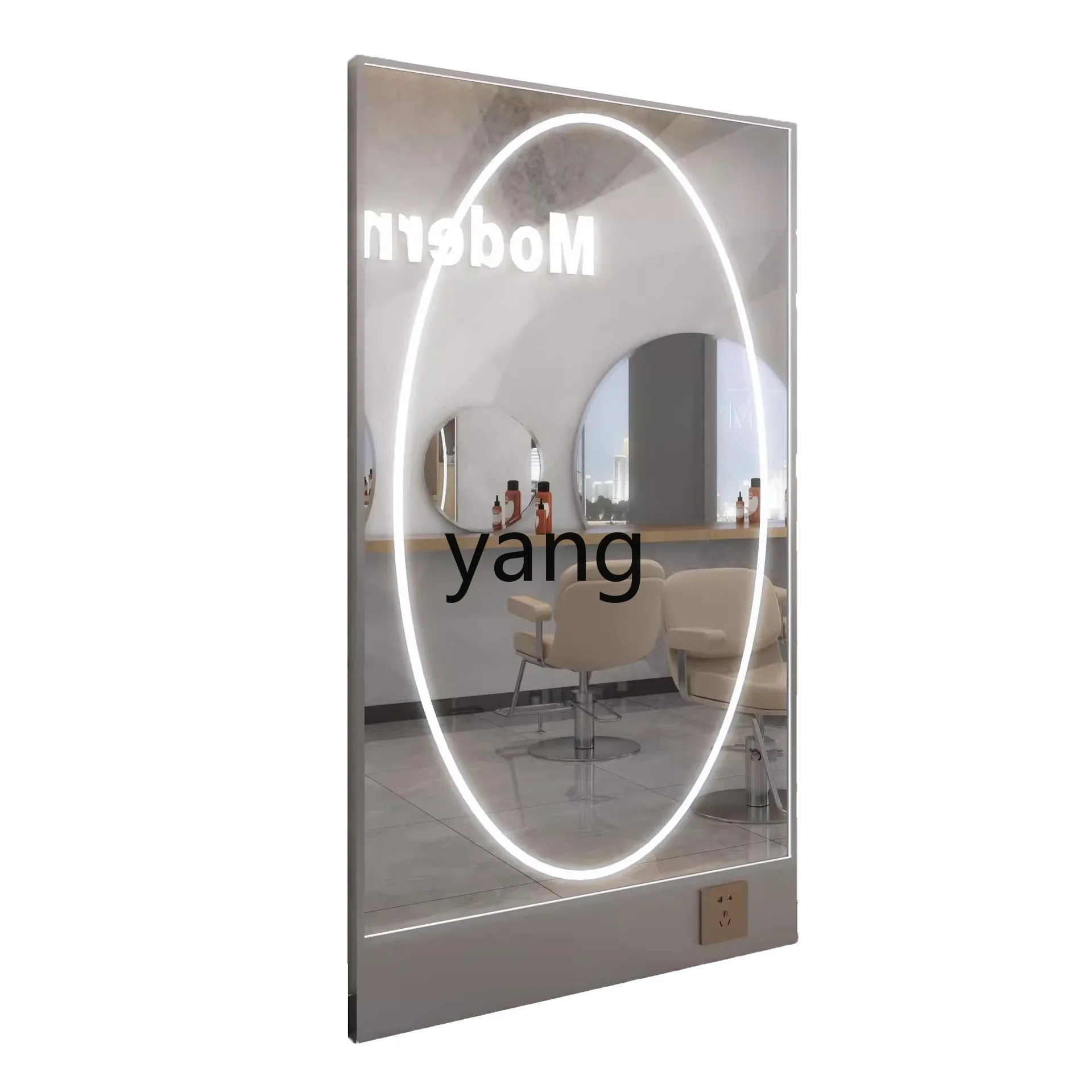 LMM floor-to-ceiling simple hair cutting mirror hair salon LED perm and dyeing mirror table