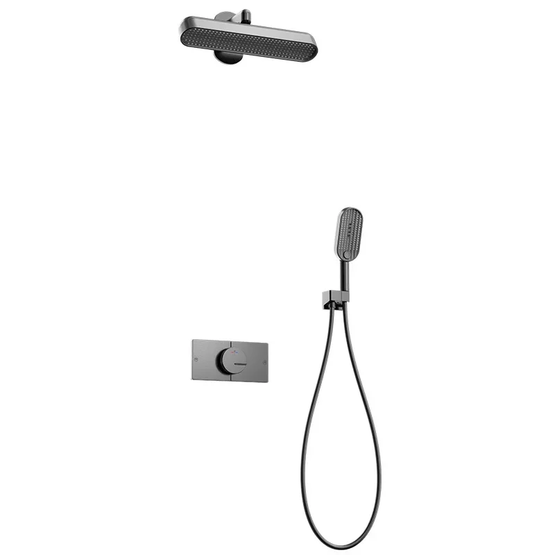 

All-copper concealed shower bath faucet embedded multi-functional hot and cold shower shower set