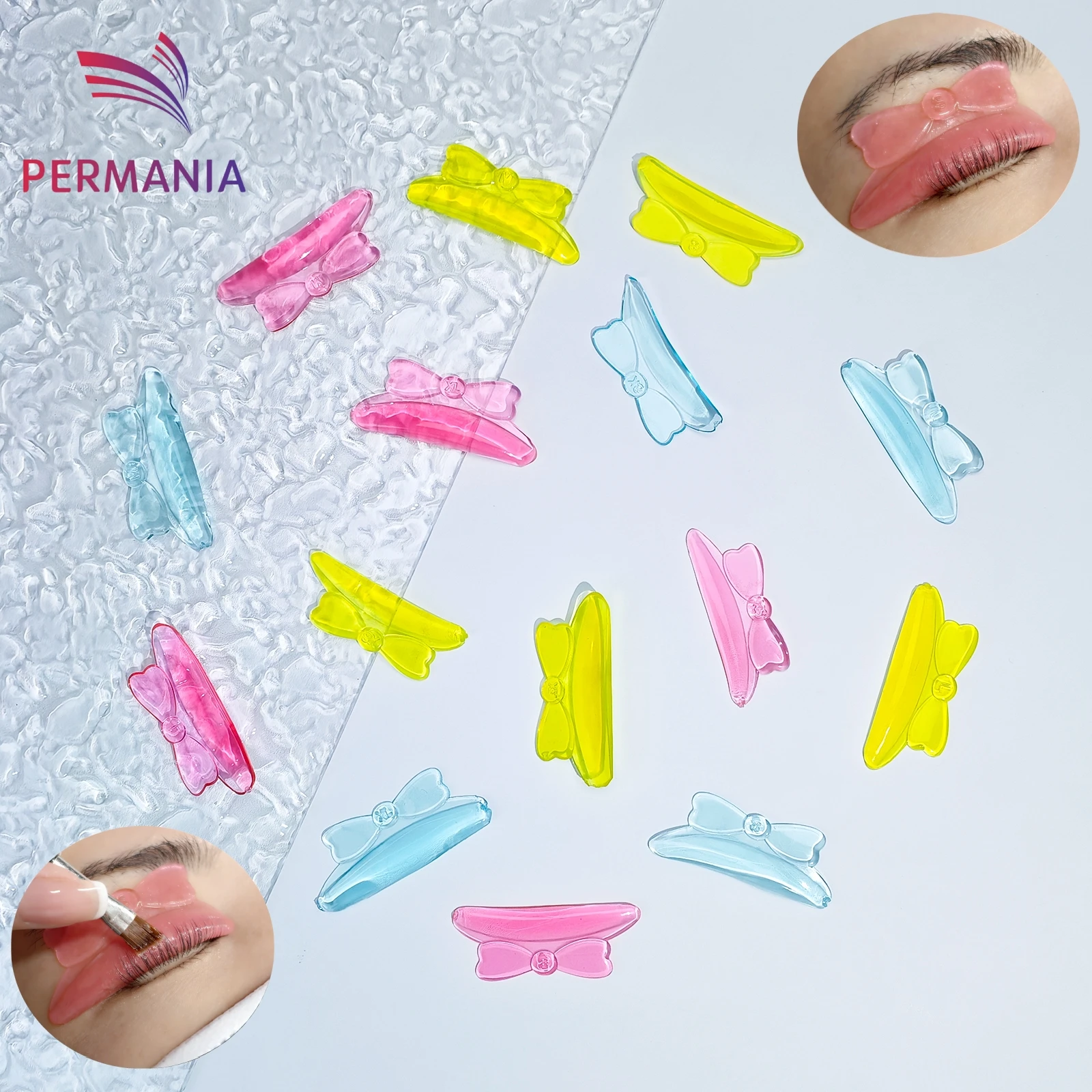 

PEMNANIA New 5 Pair Silicone Eyelash Perm Pads Sticky Lashes Rods Shield Lifting 3D Eyelash Curler Accessories Makeup Tool