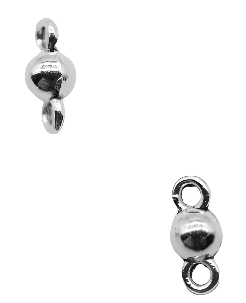 

40pcs 5*11mm Zinc alloy metal antiqued silver color plated ball shaped conneactor T0005