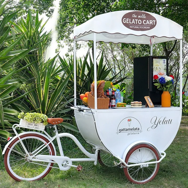 Personalized small mobile coffee cart, shopping mall hotel product exhibition sales car, prop food tasting car dining car