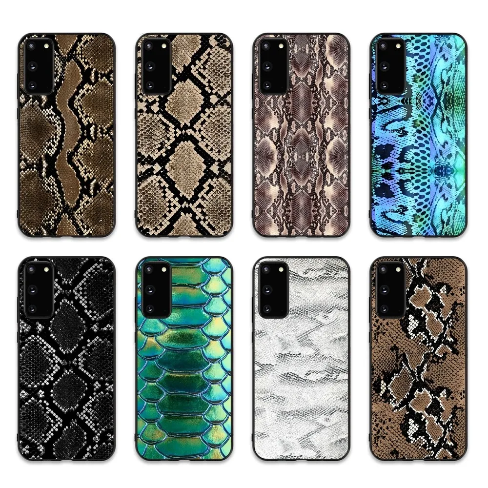 Snakes Skin Phone Case For Samsung S 9 10 20 21 22 23 30 23plus lite Ultra FE S10lite Fundas