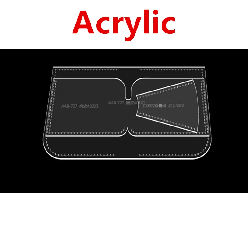 1SET porta carte modello in pelle acrilica/portamonete/modello frizione di grande capacità modello artigianale in pelle per la realizzazione di