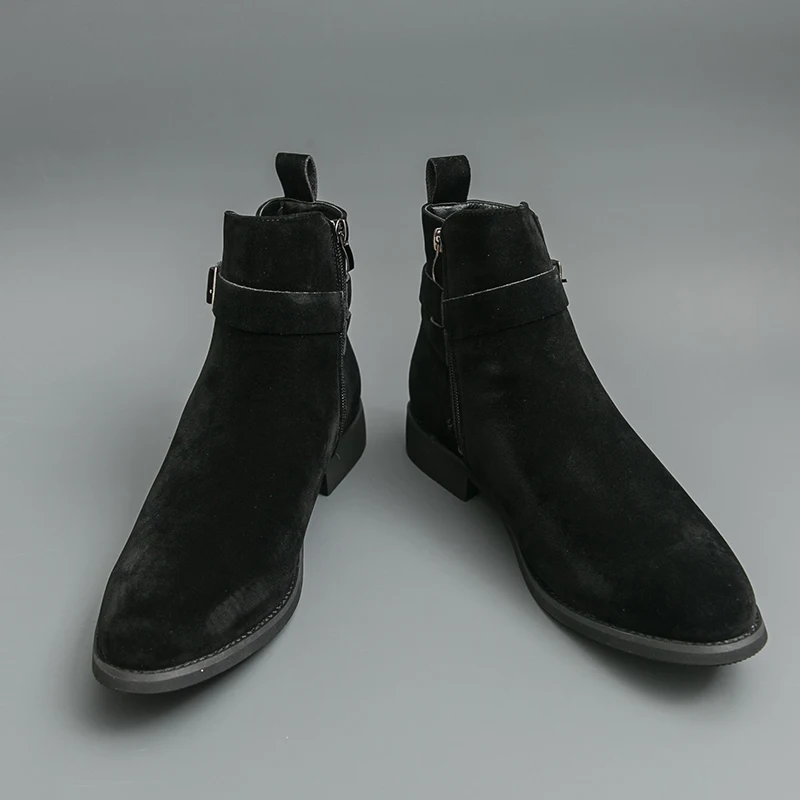 الرجال الشتاء متجمد تشيلسي الأحذية الأوروبية الأمريكية تنفس بسيطة مريحة الراقية الشباب أحذية الموضة #2