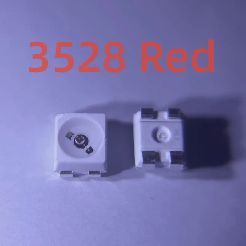 50PCS LSE6SF LS E6SF 3528 SUPER RED SMD LED PLCC-4 633nm 2.15v 50mA 1570mcd Light Beads Lamps LS E6SF-V2BA-1 Common Cathode