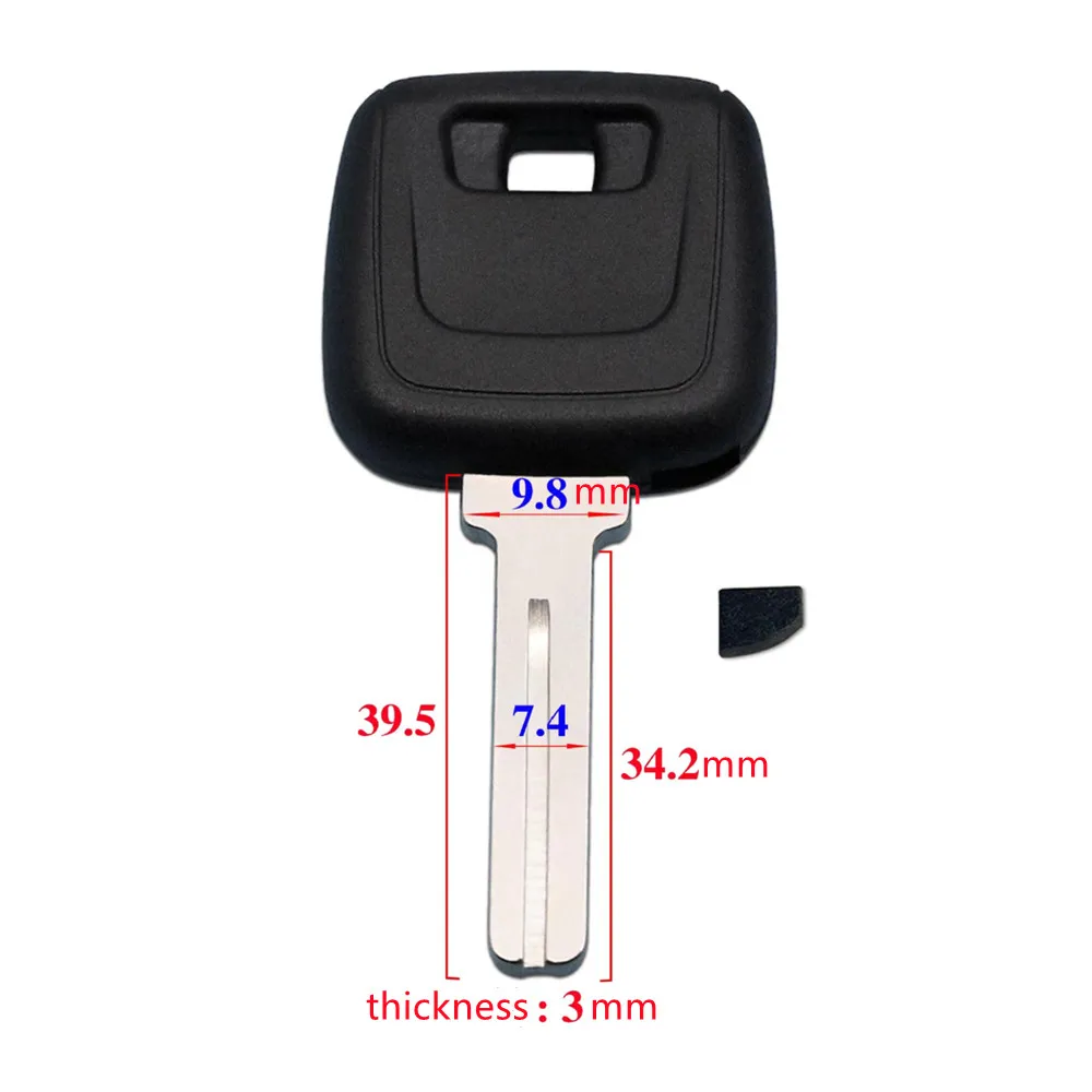 

10pcs/lot Car Ignition Transponder Chip Spare Key Shell Casing Replacement for Volvo S80 XC90