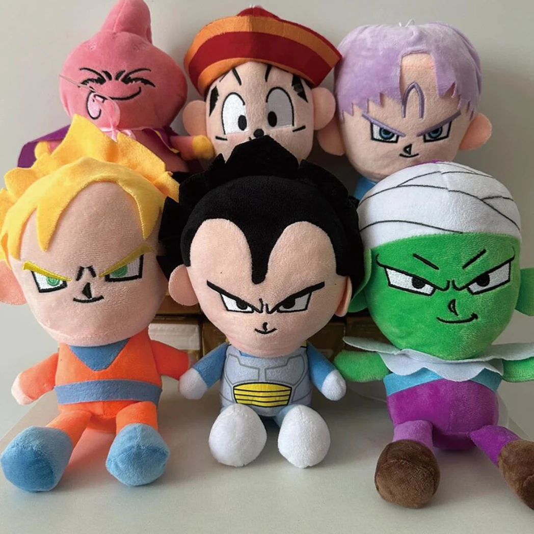 25cm Dragon Ball Plush Toy Japanese Anime Goku Vegeta Cartoon Character Doll Padding Classic Cute Beautiful Gifts For Kids Toys