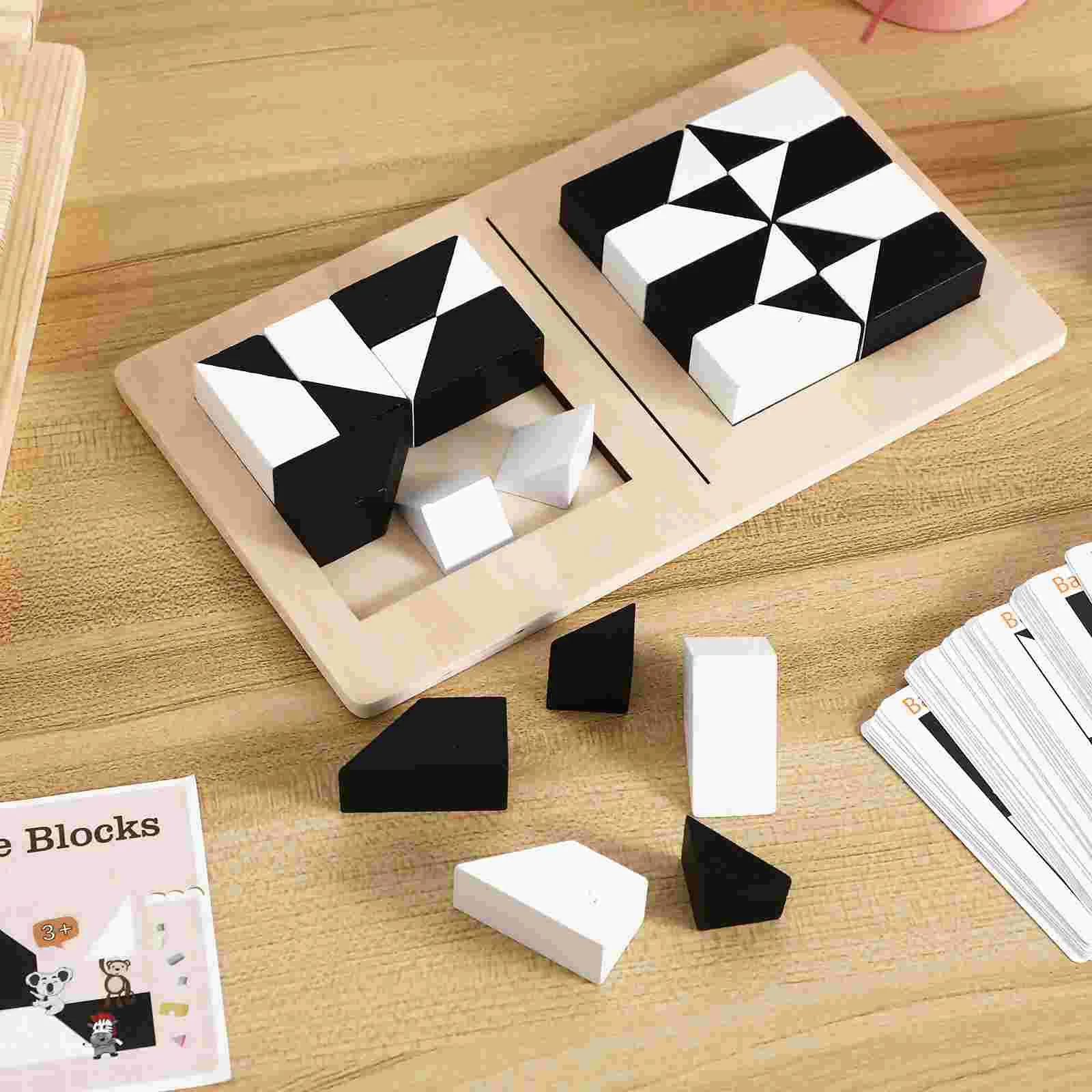 Building Block Puzzle Toy Brainteasers Game Hard Jigsaw Puzzles Table Games Wooden Blocks Parent-child