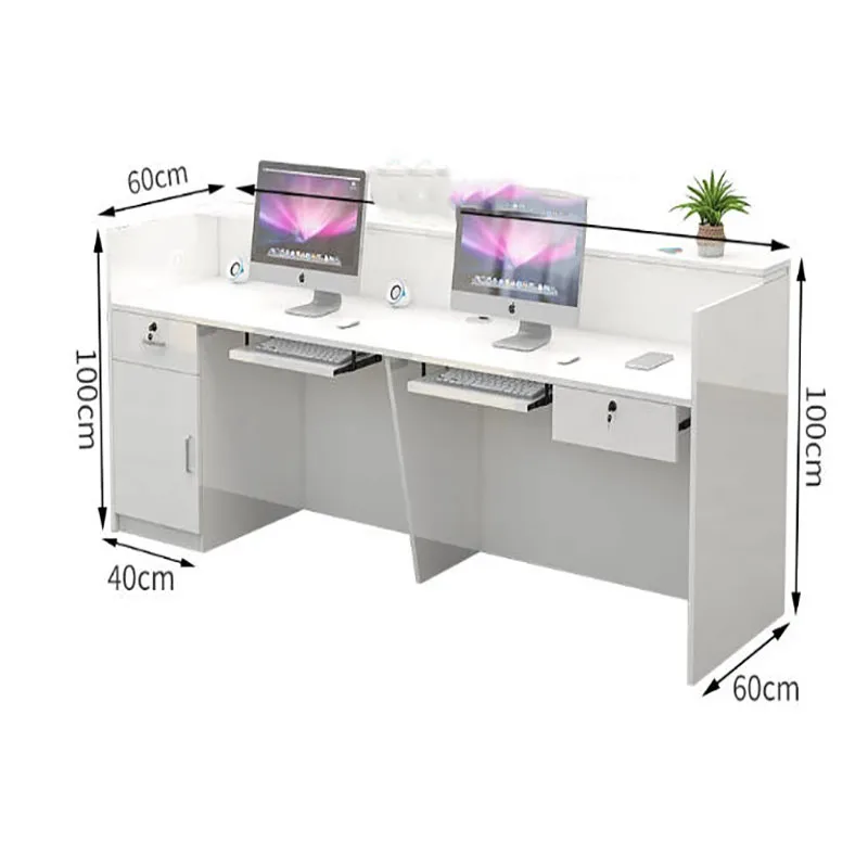 Modern Office Reception Desk Vintage Beauty Nordic Reception Desk Display Salon Trendy Decoration Bancone Commercial Furniture