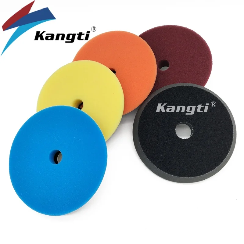 

Kangti 3“/5"/6"Car Spong Buffing Polishing Pad Flat Polish Pad with Hook&Loop Removes Scratche For Polishing/Waxing