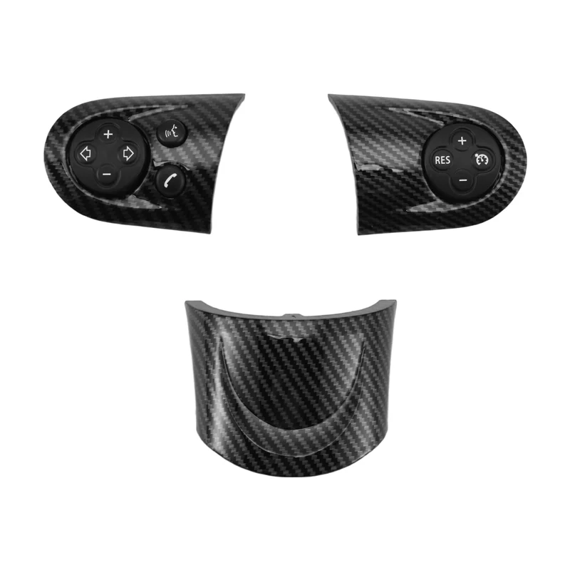 

ABXN-Multifunction Steering Wheel Switch Button Trim Cap In Carbon Fiber For MINI Cooper R55 R56 R57 R58 R59 R60 R61 Car Accesso