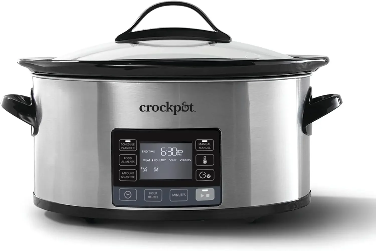 Programmable Slow Cooker (2102511) - Stainless Steel, 6 Qt