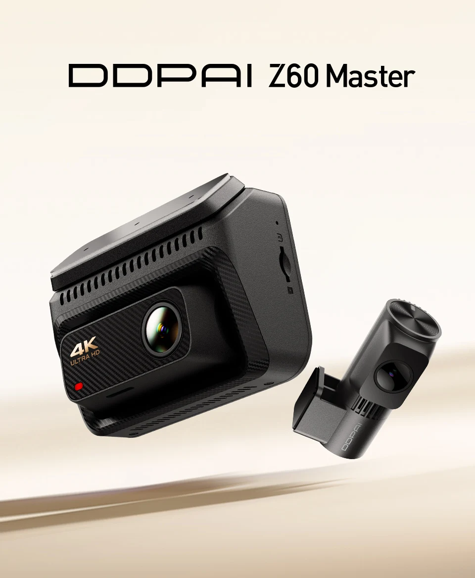 【New】DDPAI Z60Master Dual Dash Cam 4K+2K 2/3 Channel Front and Rear HDR Night Vision WiFi6 GPS ADAS Dash Camera DVR Car Dashcam