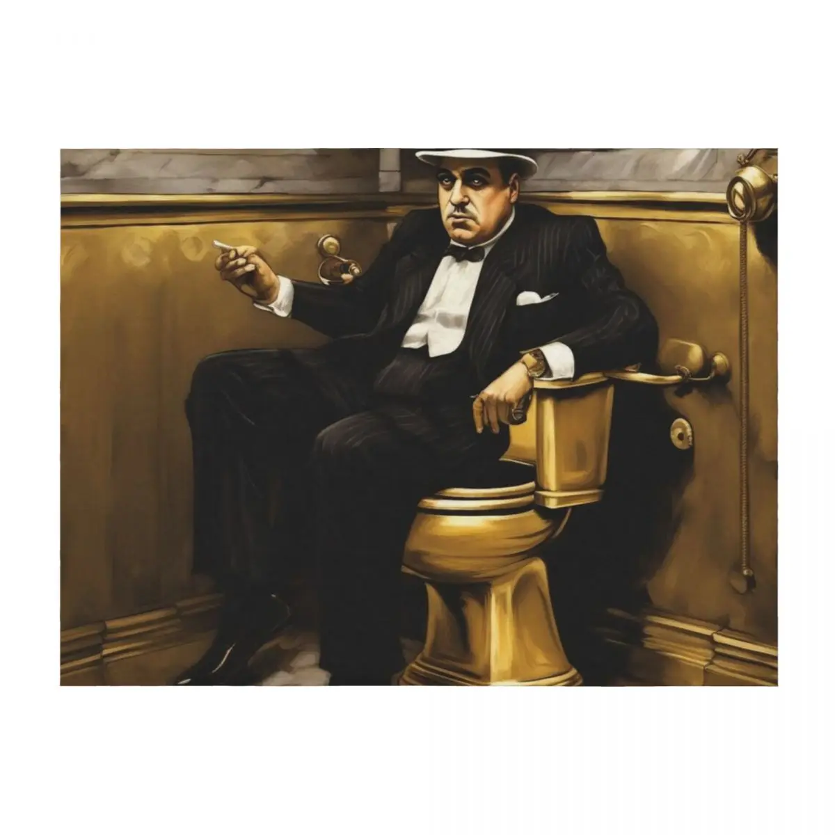 

Gangster's Golden Throne Throw Blanket Sofas Bed covers Stuffeds Soft Big Blankets