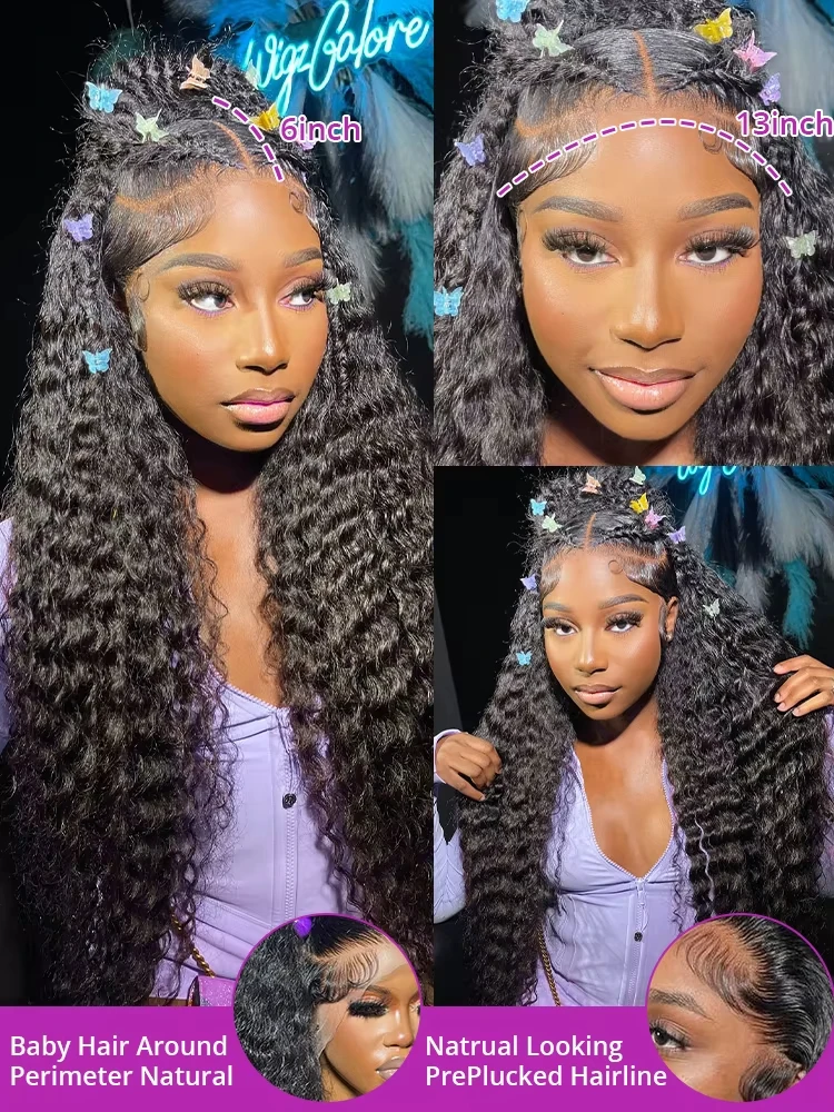 30 32Inch HD 13x4 13x6 Lace Frontal Human Hair Curly Wigs Brazilian Deep Wave 4x4 5x5 Lace Closure Wig Human Hair 250% For Women - Image 4