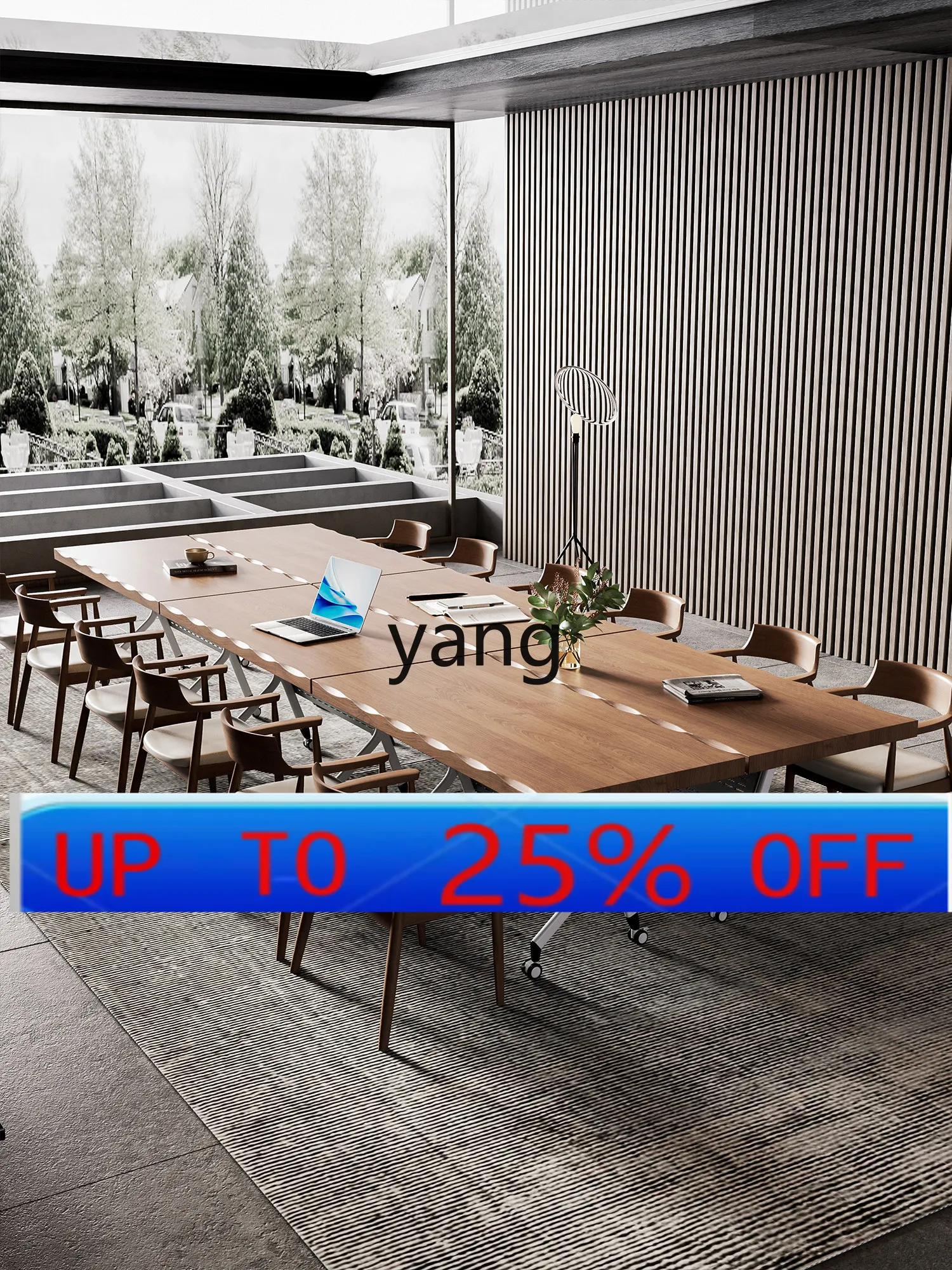 

LMM simple solid wood office splicing conference table light luxury modern high-end strip table