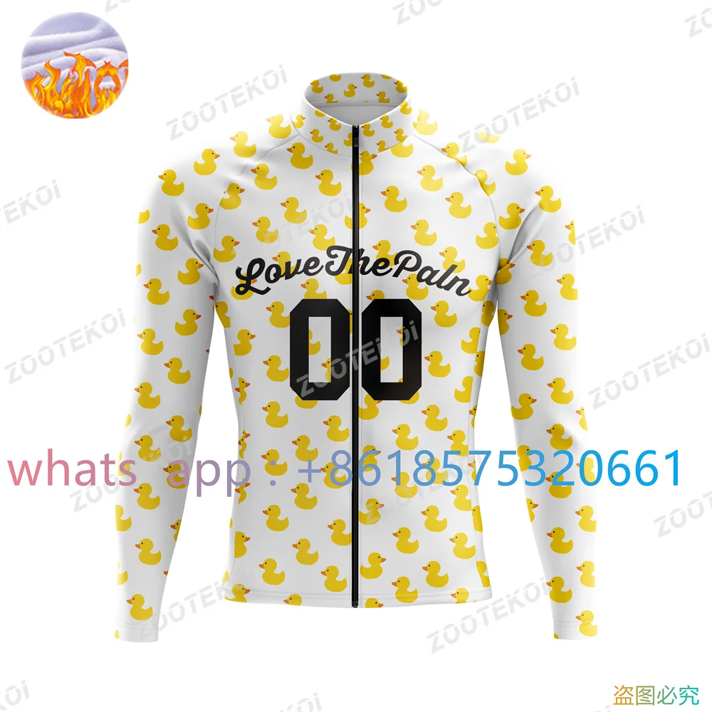 

LOVE THE PAIN Winter Jacket Thermal Fleece Men Team USA Cycling Jacket Long Sleeve Jersey MTB Road Bike Clothes Ciclismo Hombres